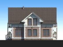 Проект классического мансардного дома с кирпичным фасадом