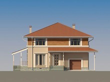 Архитектурный проект квадратного стильного дома