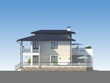Архитектурный проект двухэтажного современного дома для отдыха