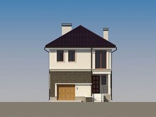 Архитектурный проект двухэтажного дома для узкого участка