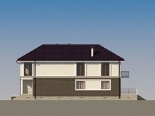 Архитектурный проект двухэтажного дома для узкого участка