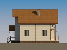 Архитектурный проект жилого дома с мансардой и оригинальным фасадом