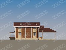 Архитектурный проект двухэтажной виллы с деревянным фасадом