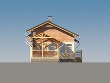 Архитектурный проект бани с уютной крытой террасой