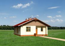 Проект стильного небольшого дома с площадью 80 m²