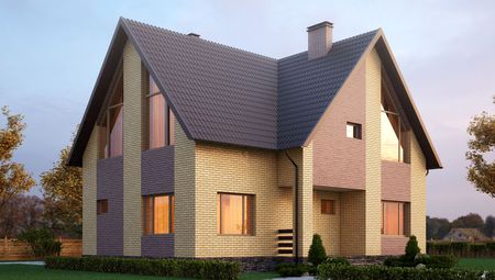 План необычного красивого двухэтажного дома