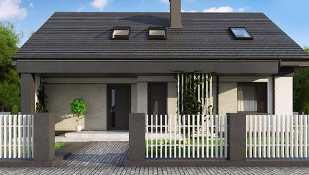 Проект классического дома с мансардой общей площадью 184 кв.м.