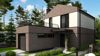 Проект двухэтажного дома общей площадью 123 кв.м. с гаражом 20 кв.м