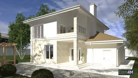Проект яркого дома в средиземноморском стиле