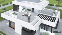 Интересный проект двухэтажного дома в стиле минимализм