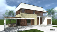 Проект уютного двухэтажного дома с просторными верандами и террасами