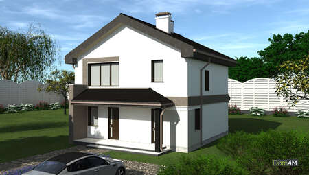 Проект двухэтажного дома площадью 140 кв.м.