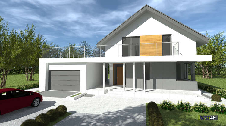 Проект дома с мансардой общей площадью 252 кв.м.и гаражом 33 кв.м.