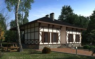 Оригинальный дом с мансардой в стиле шале