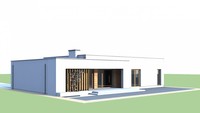 Проект современного дома по типу 4M590 с гаражом на одну машину