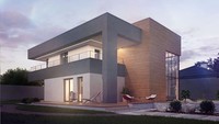 Проект шикарного современного двухэтажного дома со вторым светом