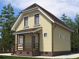 Архитектурный проект двухэтажного небольшого дома 100 m²