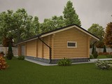 Проект удобного гаража с деревянным фасадом