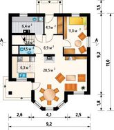 Двухэтажный коттедж в традициях европейской архитектуры