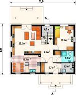 Красочный дом с просторным балконом