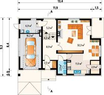 Дом с мансардным этажом в европейском стиле