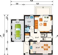 Стильный двухэтажный дом с гаражом площадью 110 м2