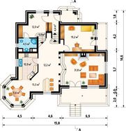Просторный трехэтажный особняк в стиле шато