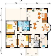 Классический европейский коттедж с эркером