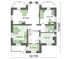 Проект уютного дома 11 на 11