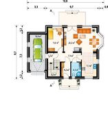 Стильный коттедж с оригинальными балконами, гаражом и мансардой