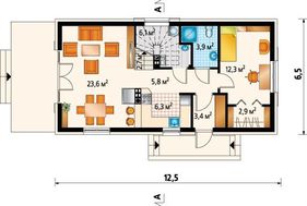Загородный коттедж с элегантным балконом и террасой