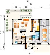 Стильная загородная вилла с красивой угловой террасой