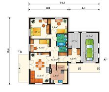 Архитектурный проект коттеджа с нотками кантри