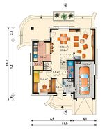 Симпатичный загородный дом с пятью спальнями и гаражом