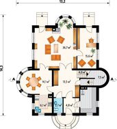 Красивый коттедж с шестью спальнями