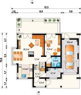 Проект интересного особняка с пятью спальнями