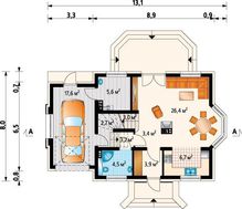 Проект современного коттеджа с патио и балконами