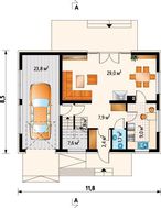 Архитектурный проект стильной усадьбы с площадью 140 m²