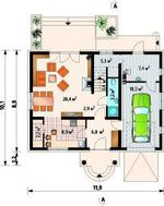 Архитектурный проект особняка в классическом стиле с роскошной террасой