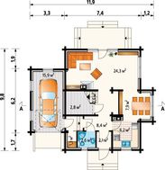 Проект чудесного загородного дома из дерева с шестью спальнями