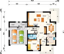 Дом с мансардой и французскими балконами