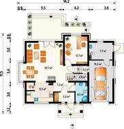 Красивый загородный особняк в классическом стиле с эркерами и террасой