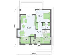 Проект дома с мансардой и эркером