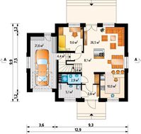 Уютный загородный коттедж с мансардой и выходом в сад