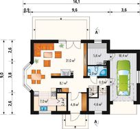 Комфортабельная загородная вилла с лоджией и эркером