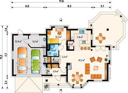 Просторный дом 17 на 11