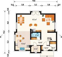 Мансардный дом 170 m² в традиционном стиле