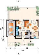 Дом с гаражом с тремя спальнями в мансарде