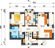 Великолепный проект дома с гаражом в цокольном этаже