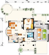 Великолепный проект дома с гаражом на 2 авто